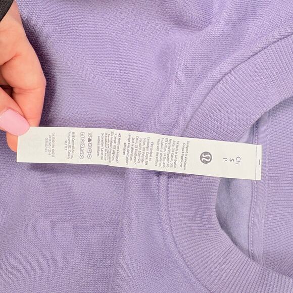 Lululemon Steady State Grape Mist Purple Oversized Crew Sweatshirt Size Small 🤍 - Picture 12 of 12
